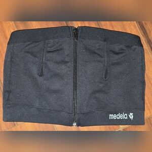Women's Medela Black Front-Zip Nursing Support Pumping Bra Size Medium